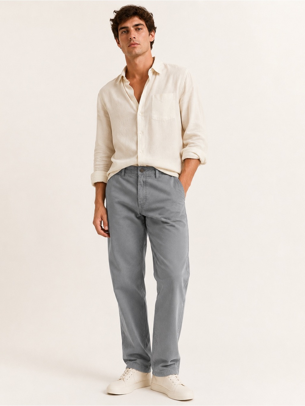 Outerknown Nomad Chino Gray Organic Cotton Pants 33